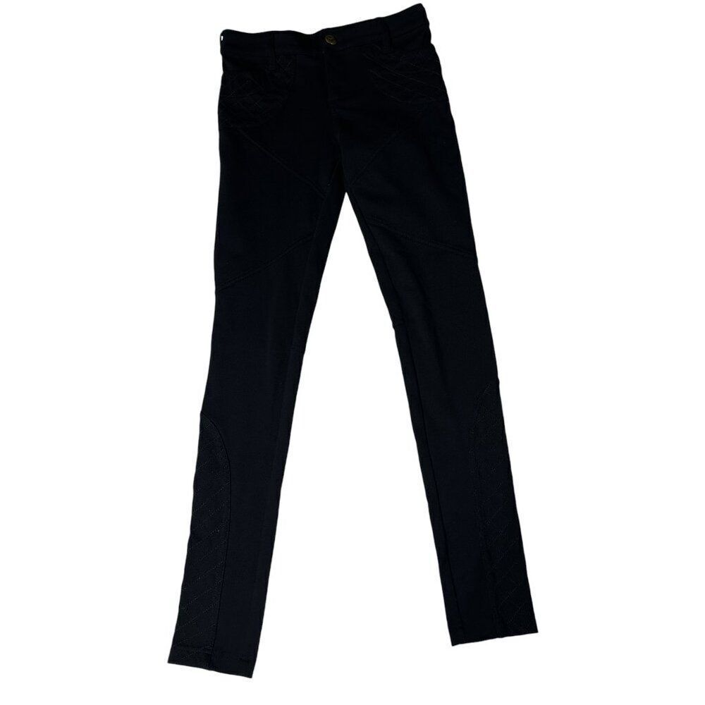 Free People black skinny pants 25 quilted detail